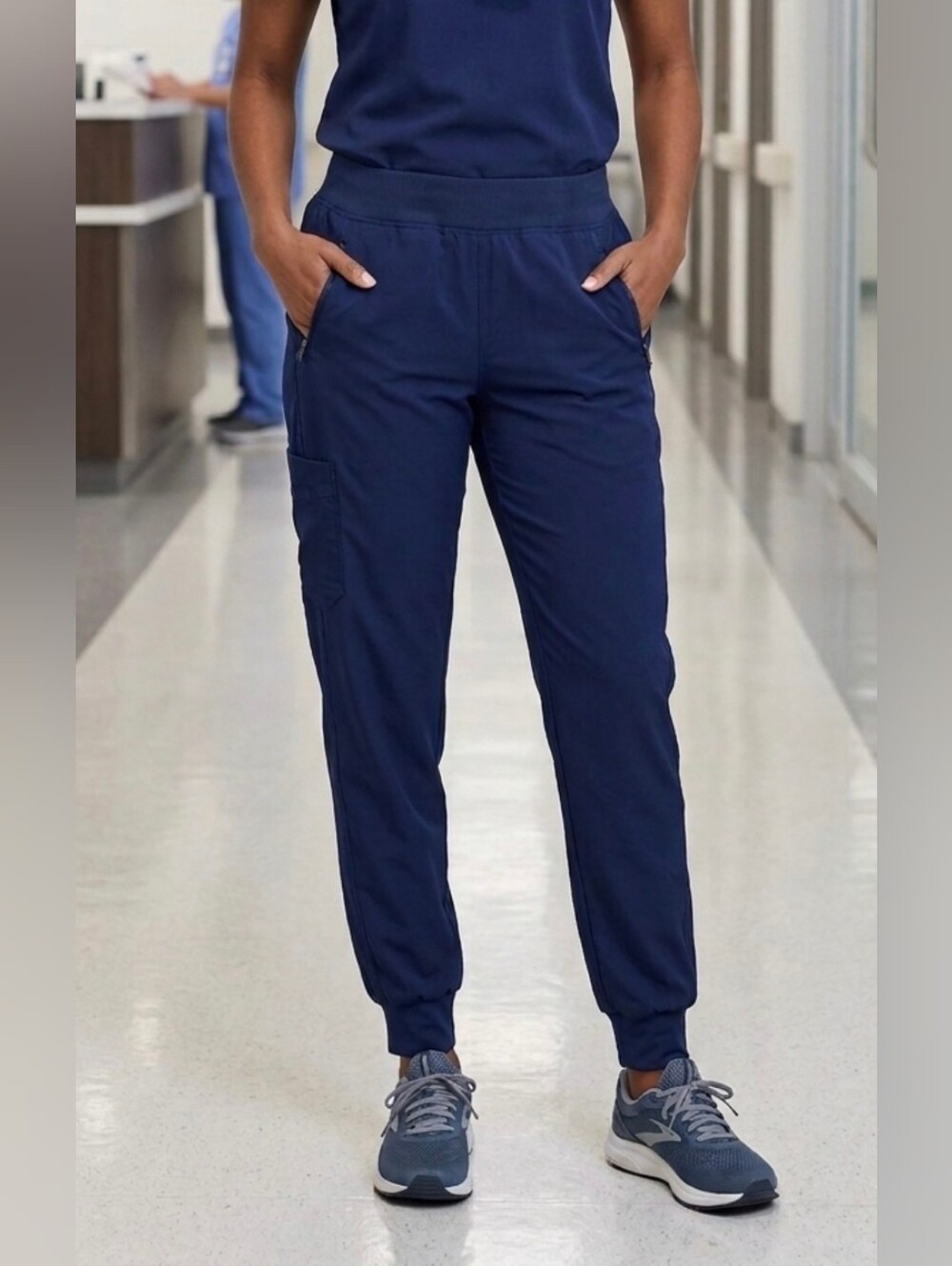 Navy Women's Drawstring Jogger Pants